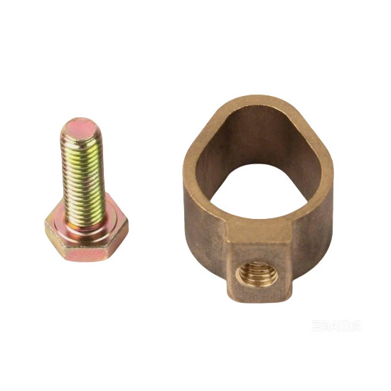 Copper-plated grounding rod clamp