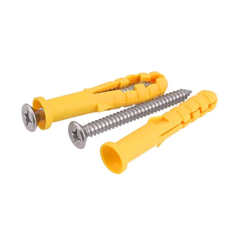 Plastic expansion tube for drywall withscrew