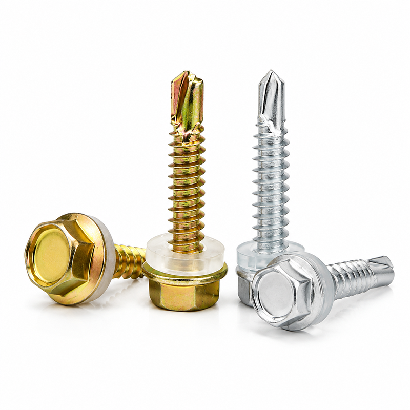 Zinc plated self-drilling screw